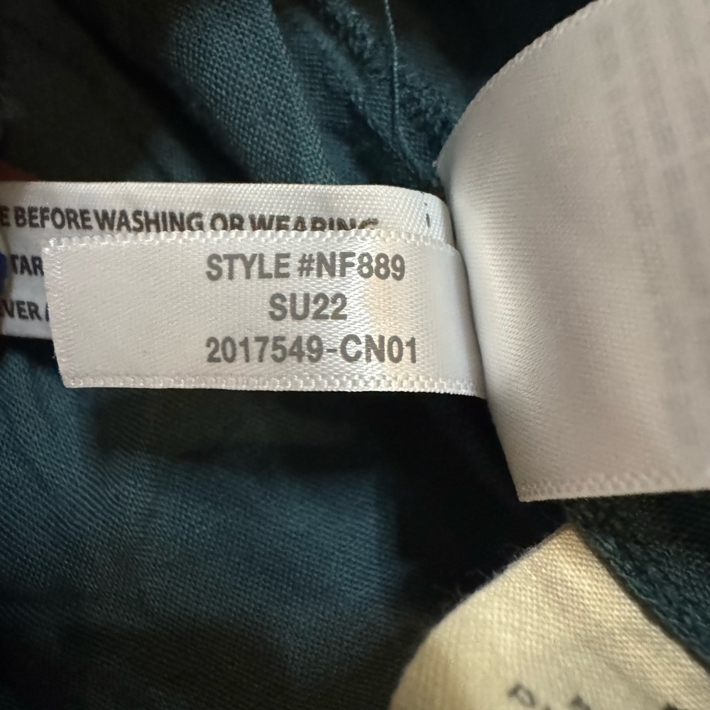 Madewell Embroidered Linen-Blend Flutter-Sleeve Mini Dress XXS Green Preppy Airy - Picture 8 of 11